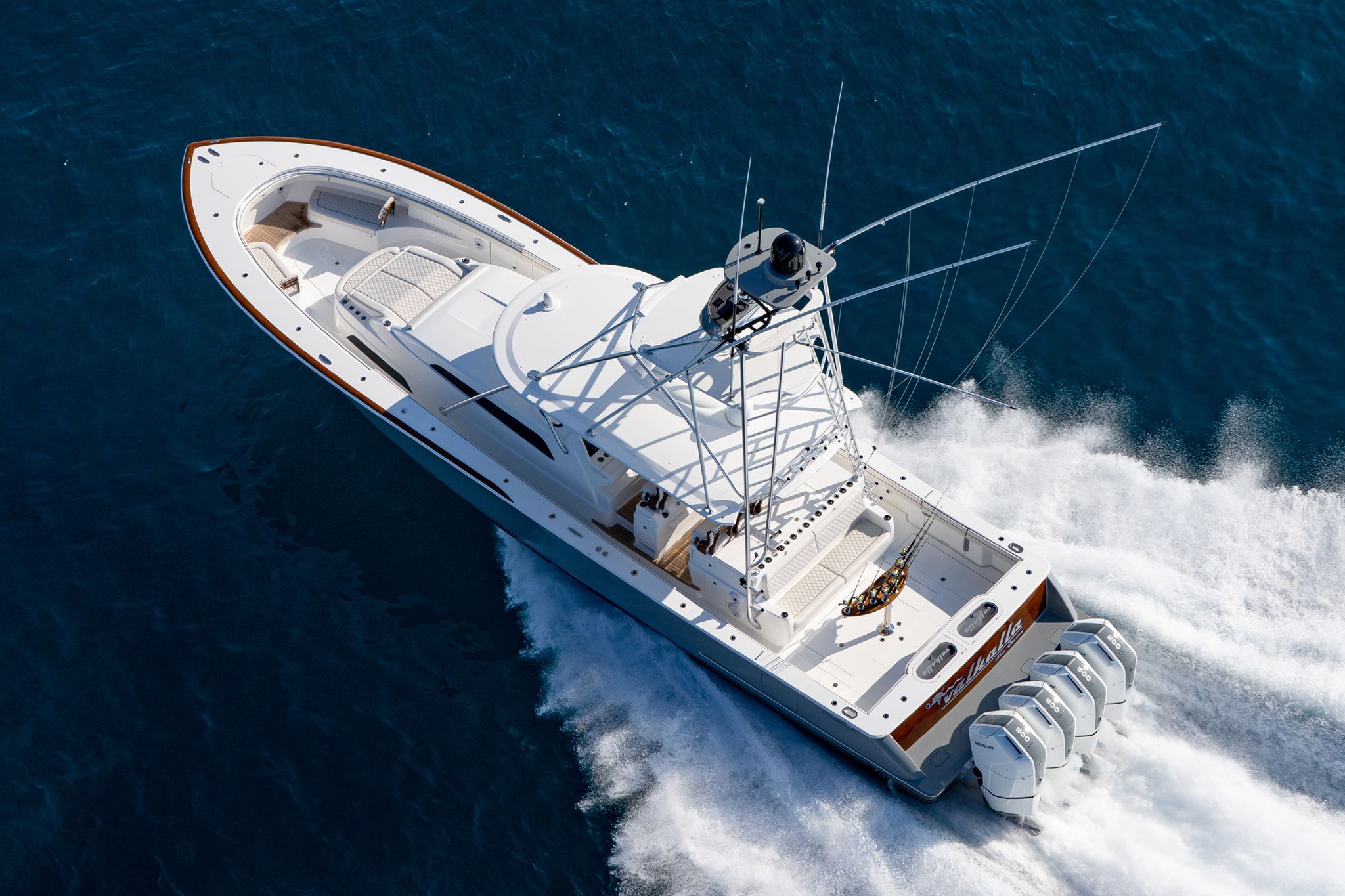 Valhalla Boatworks V-55 cockpit and helm