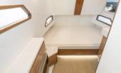 Bertram 39CC console cabin with berth and wood accents