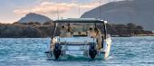 Guests relaxing aboard the Aquila 35 Sport