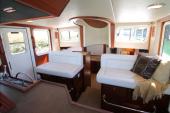 American Tug 365 pilothouse and saloon seating