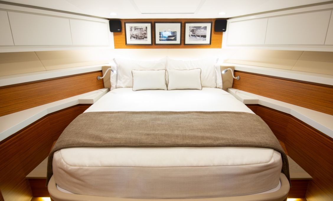 Bertram 61 Convertible stateroom with queen berth