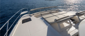 Aquila 46 Yacht foredeck with bow seats and sun pad