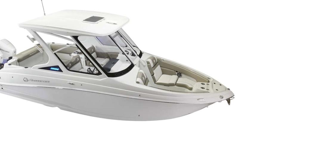 Crownline Finseeker 260 DC dual console with twin outboards and hard top