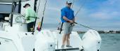 Anglers fishing from the Aquila 28 Molokai cockpit