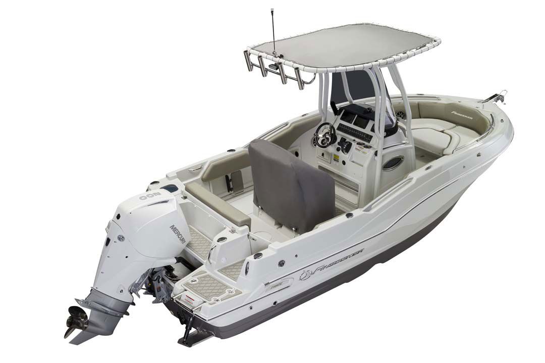 Crownline 210 CC from astern with T-top