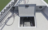 Crestliner 1650 Discovery Tiller in-floor rod storage compartment