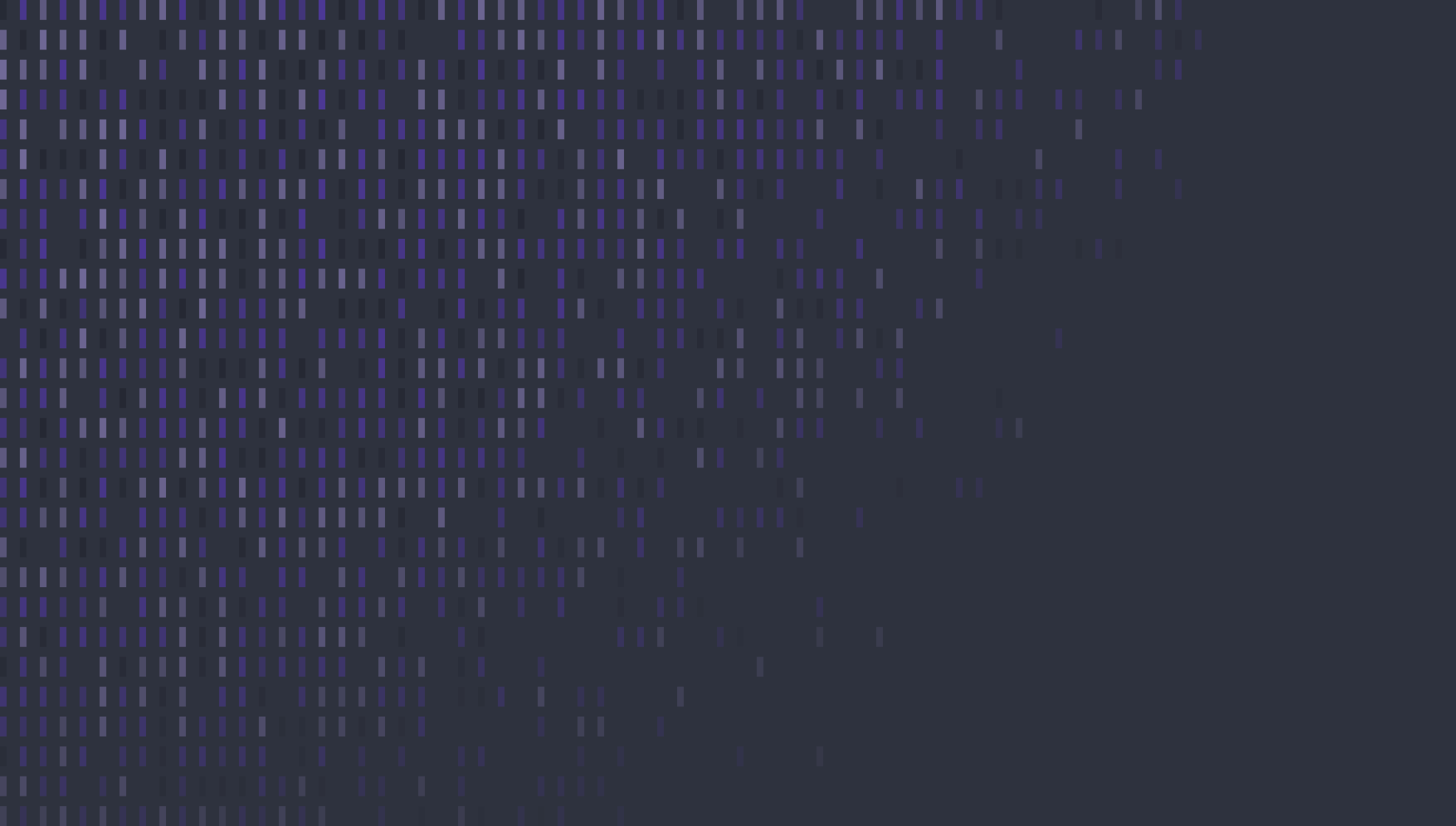 Abstract pattern of vertical dashes fading across a dark background