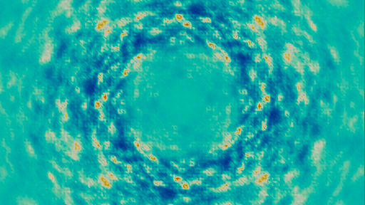 Circular heat map with concentric bands of varying intensity