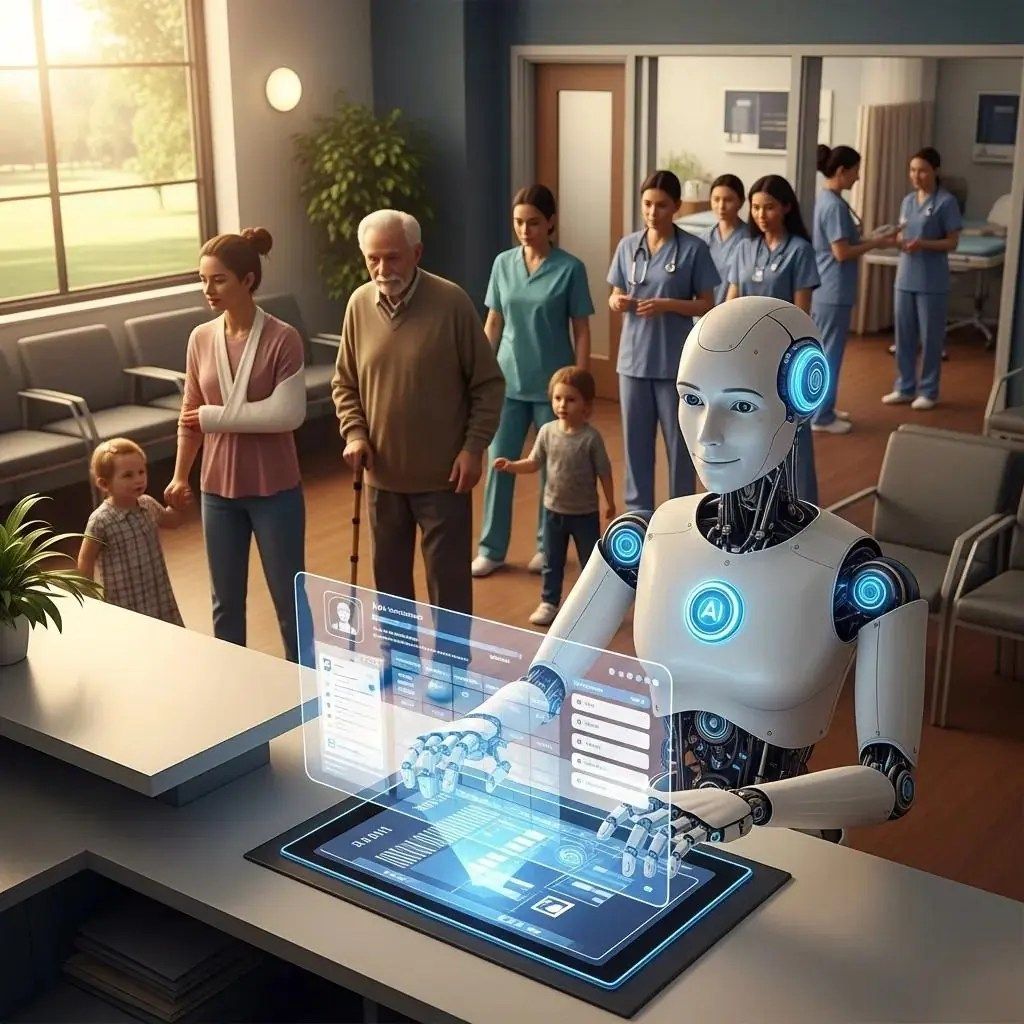 AI receptionist enhancing patient flow in a medical practice