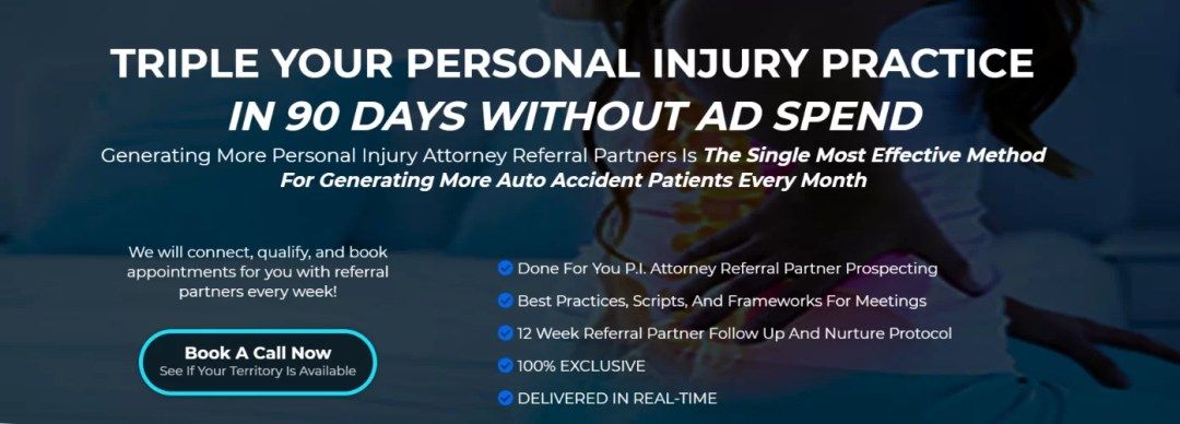 Personal Injury Attorney Referral Marketing is the single most effective method for generating more personal injury patients.