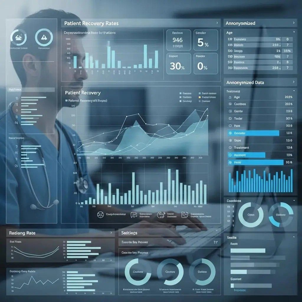 Digital dashboard displaying patient data analysis for improved healthcare operations