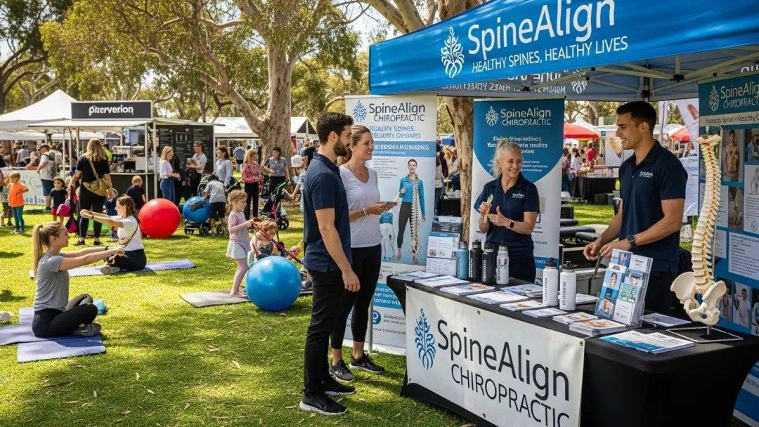 Chiropractic clinic engaging with the community at a local health event
