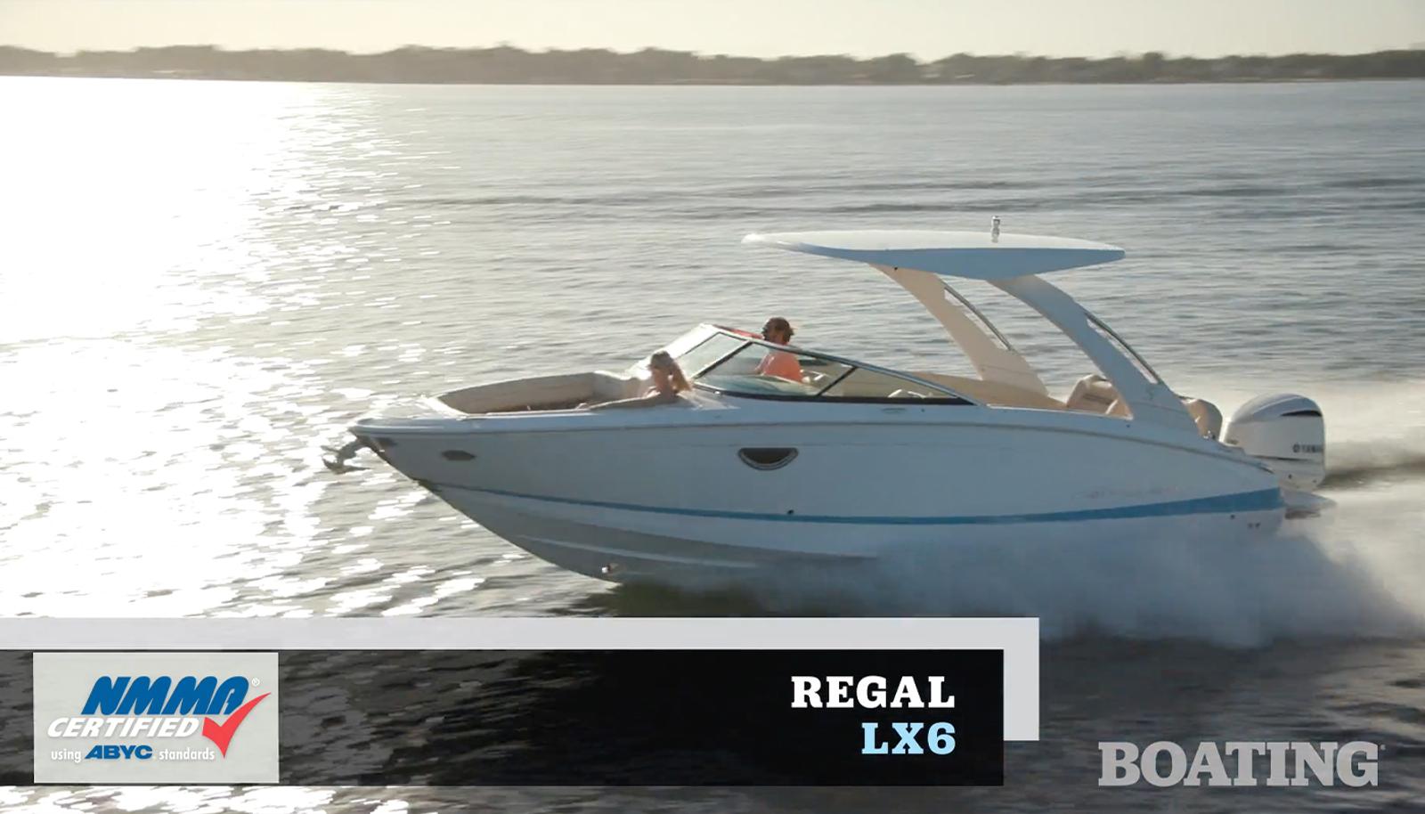 Regal LX6 podczas niezależnej recenzji na wodzie.