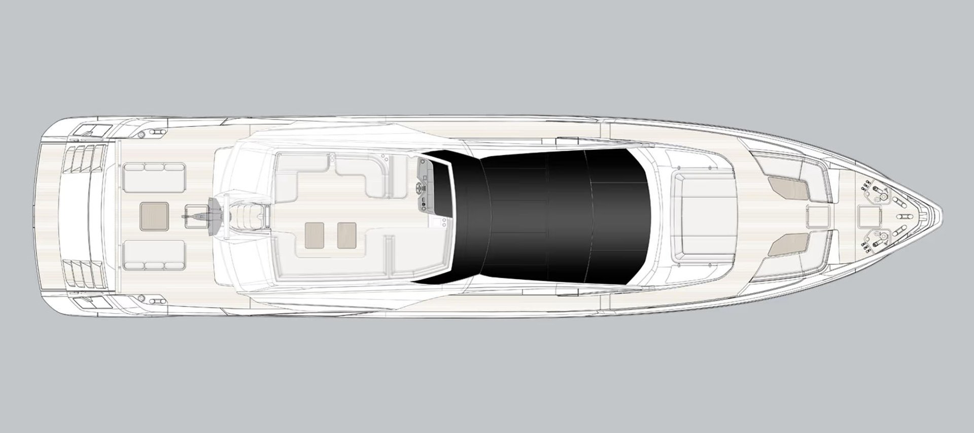 Plan pokładu Sport Fly - Azimut S10