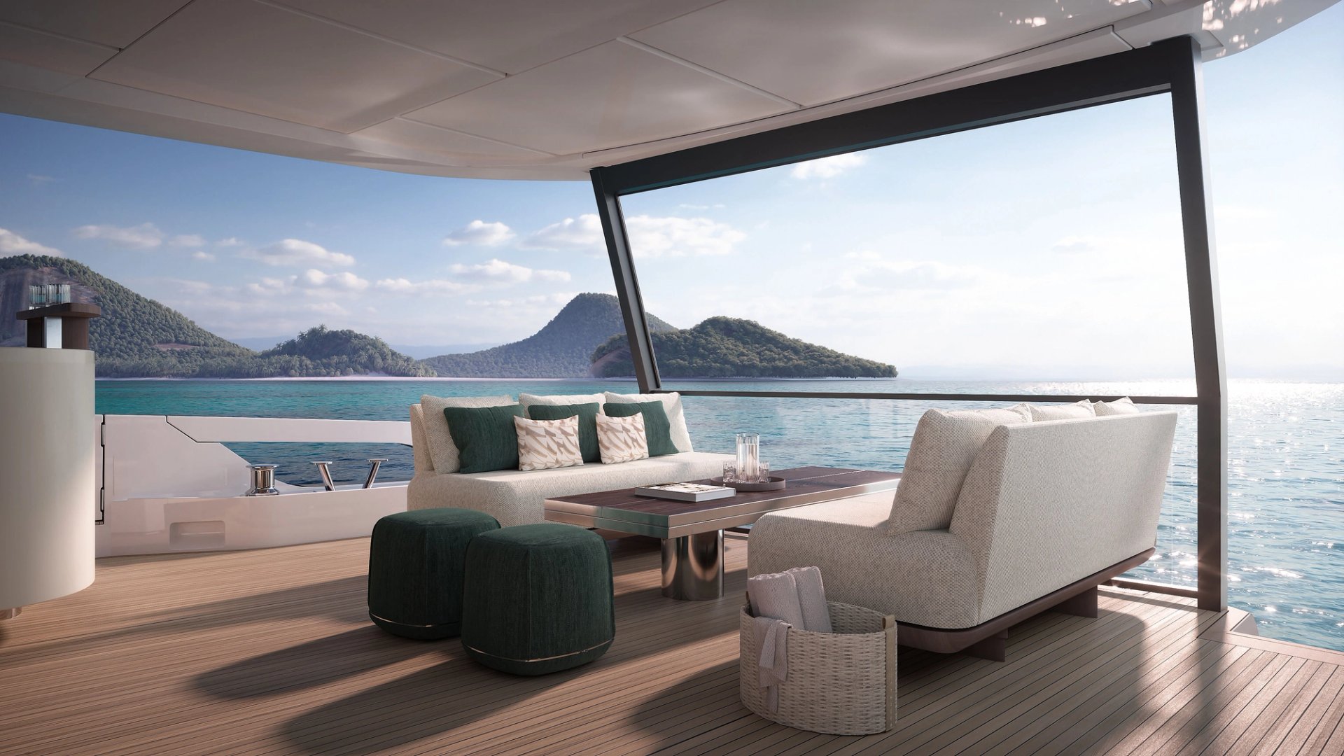 Flybridge Azimut Grande 25M z przestronną strefą relaksu