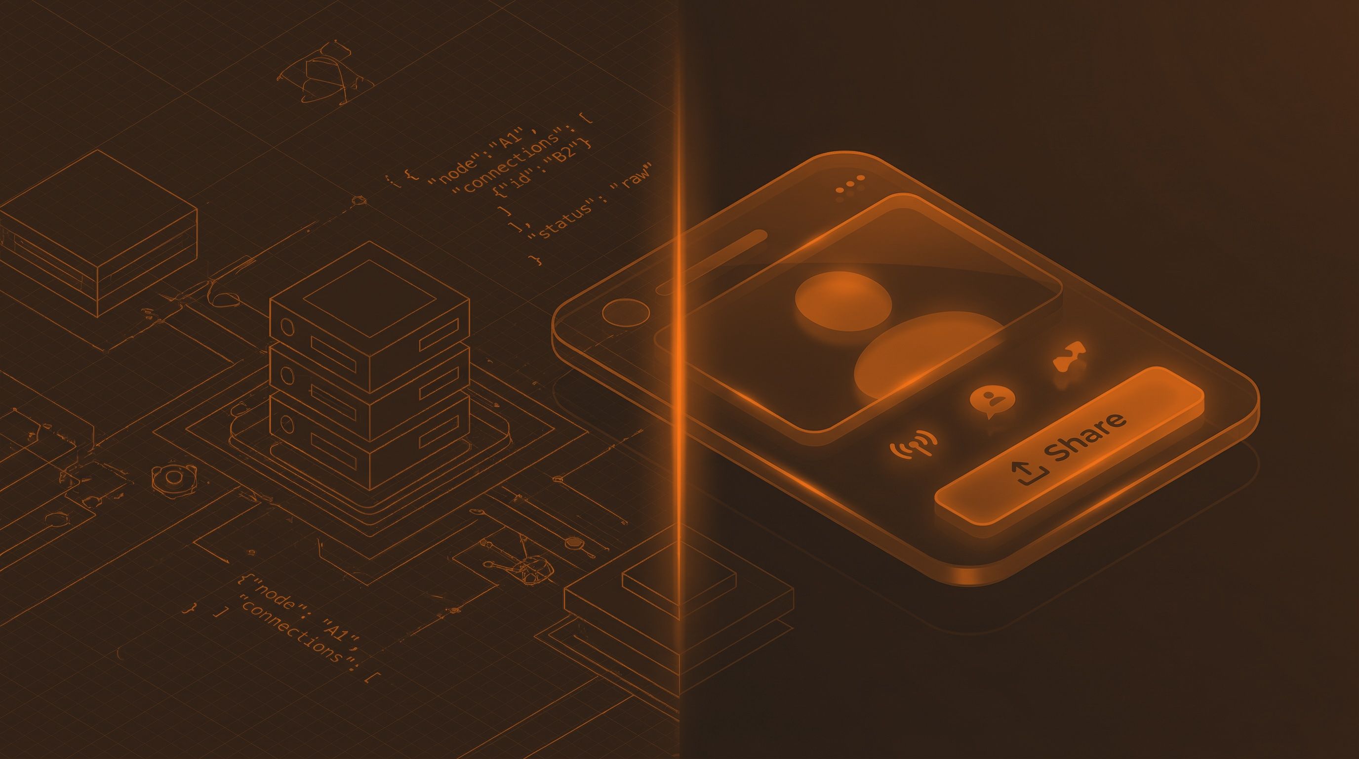 Code transforming into Content