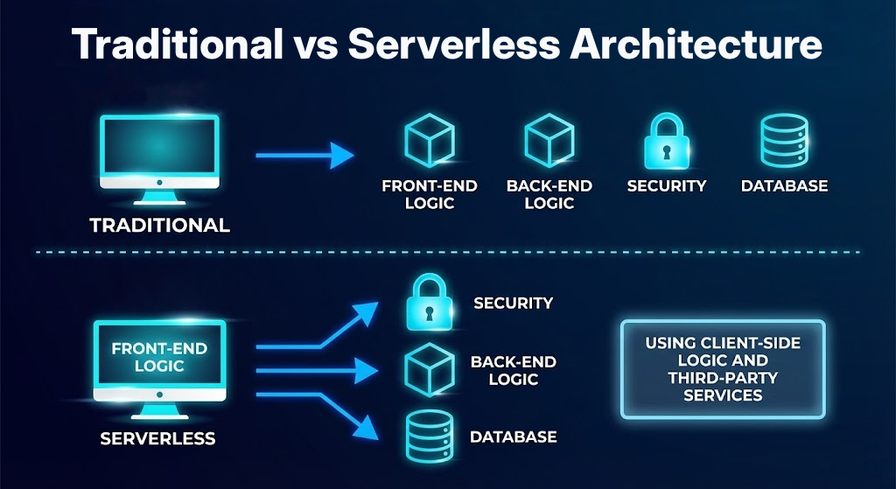 traditional vs serverless architecture