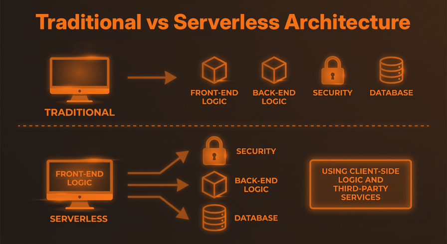 traditional vs serverless architecture