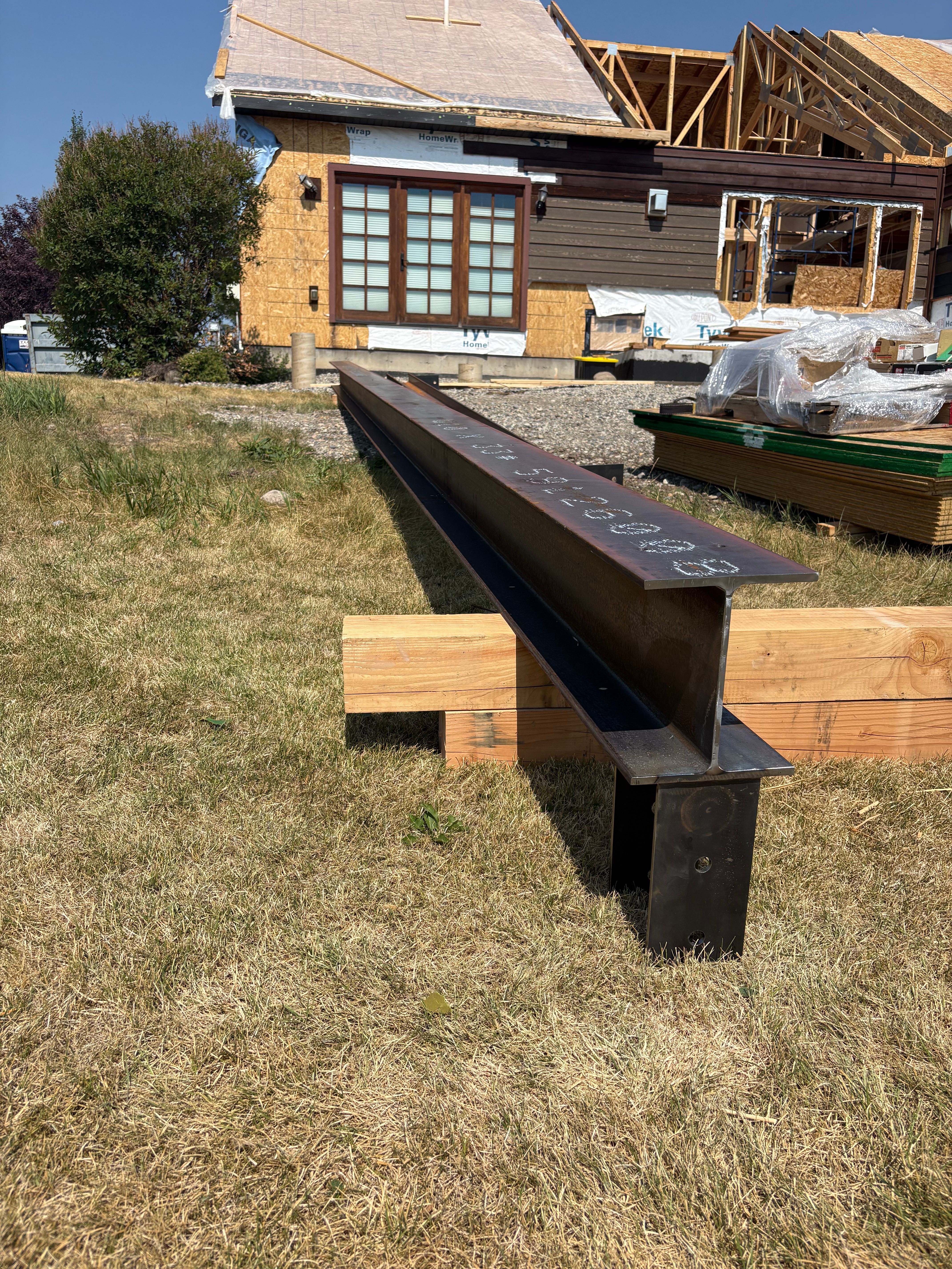 The new structural beam was delivered quickly, the exact size needed had coincidentally been in stock nearby.