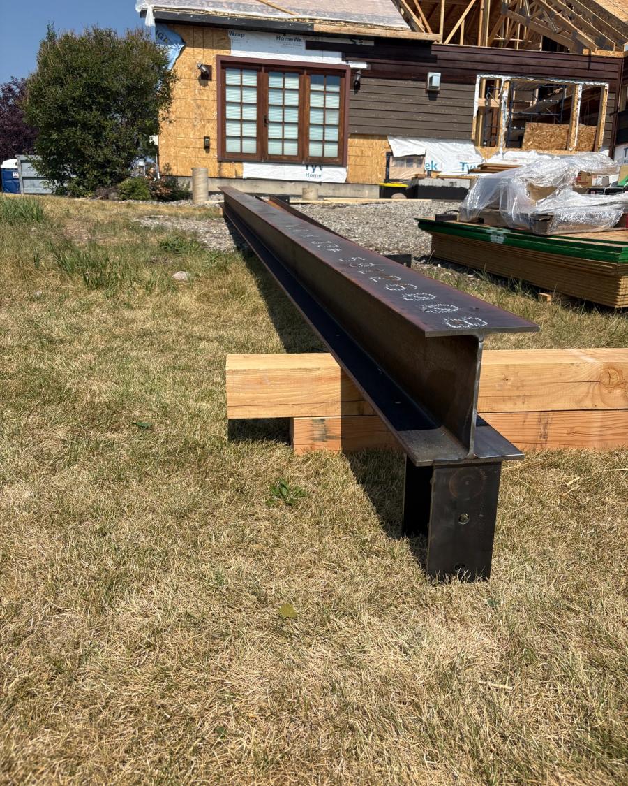 The new structural beam was delivered quickly, the exact size needed had coincidentally been in stock nearby.