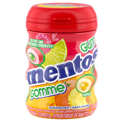 Mentos Red Fruit Lime Tropical gum