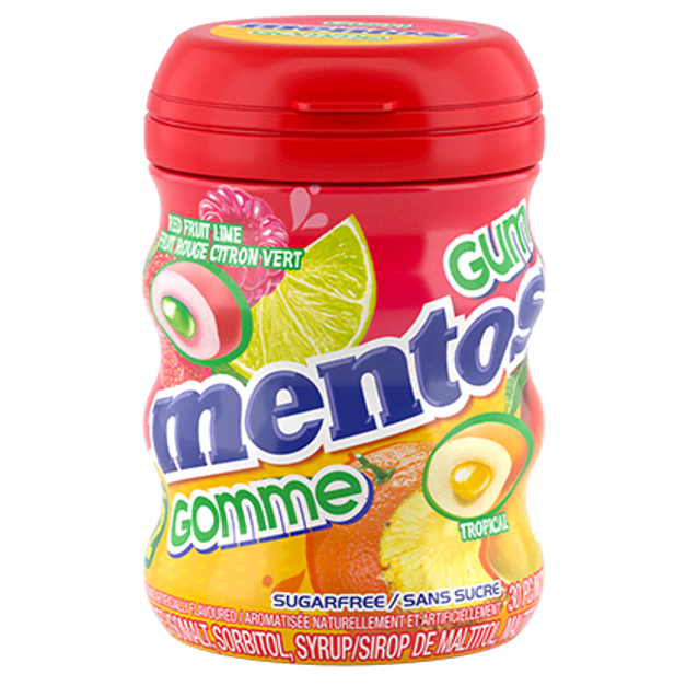Mentos Red Fruit Lime Tropical gum Mentos Canada