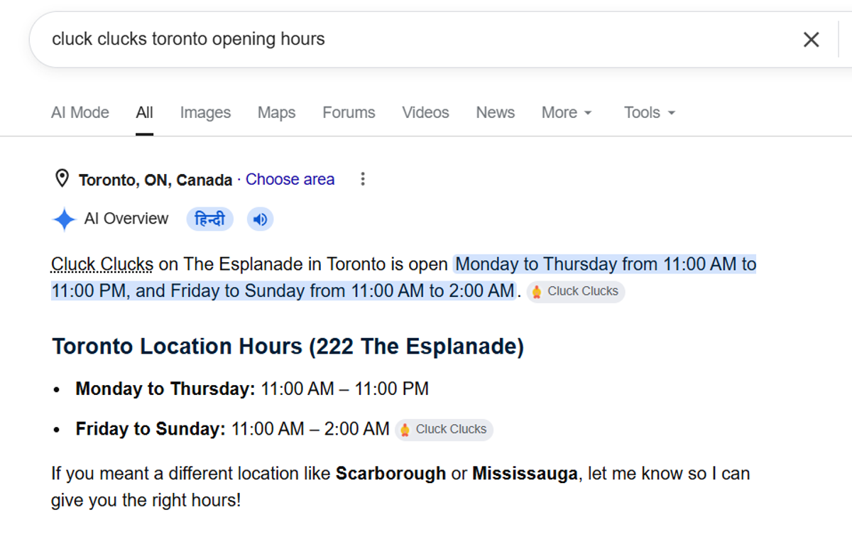 cluck clucks toronto opening hours