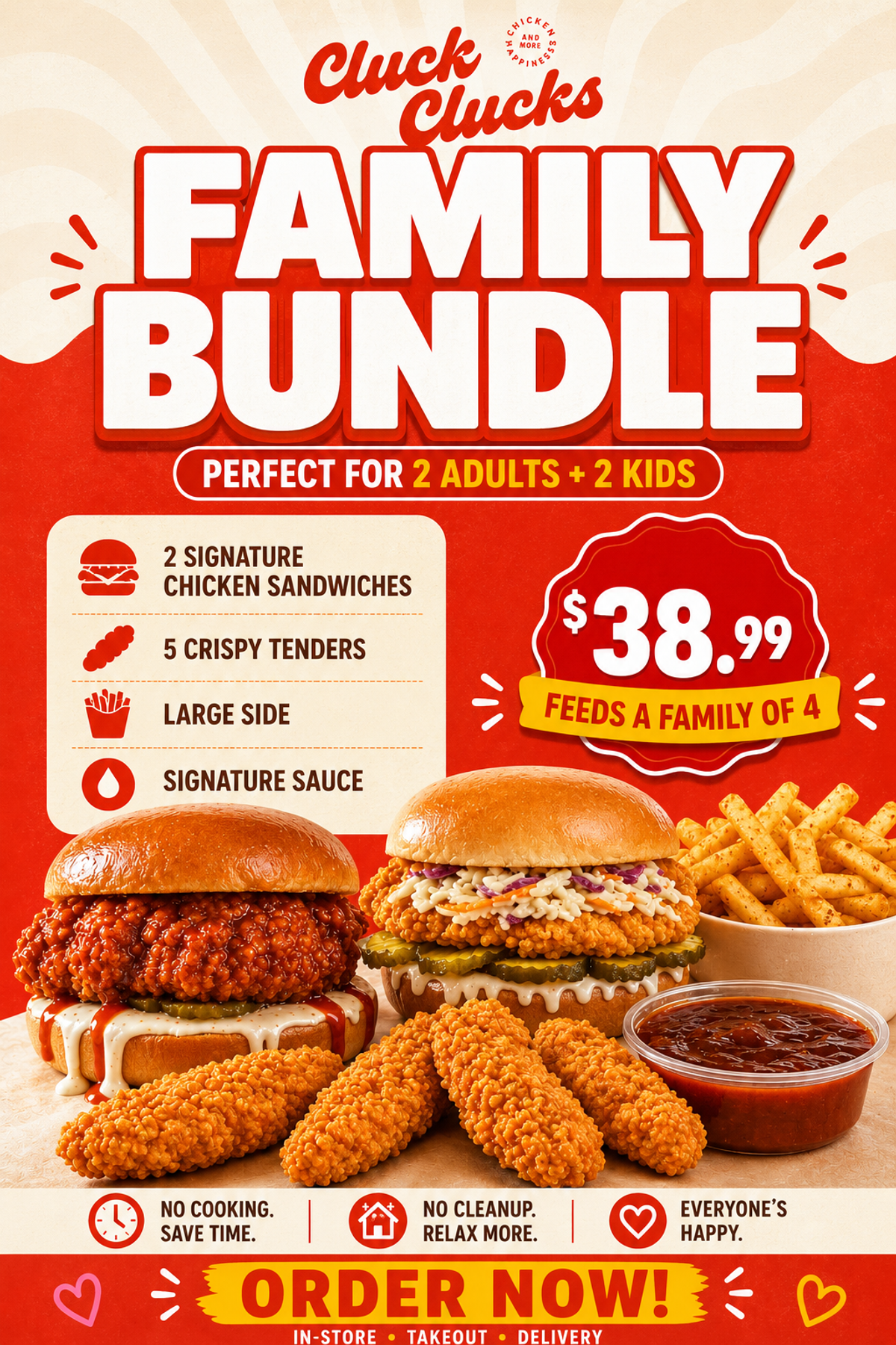 Cluck Cluck Family Chicken Meal Bundle