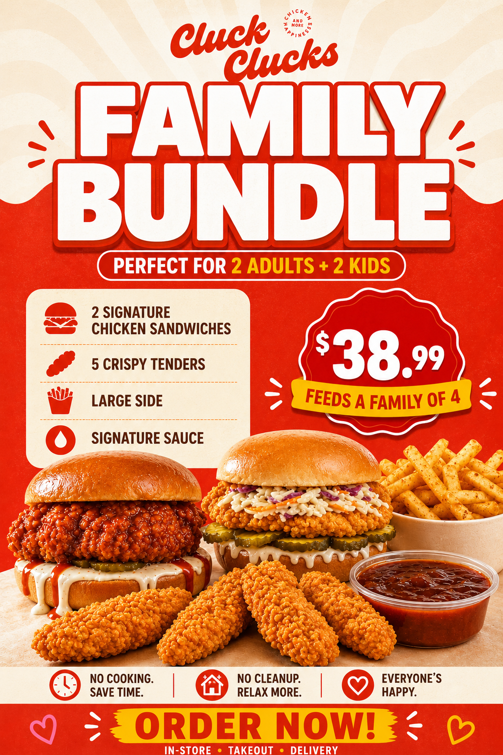 Cluck Cluck Family Chicken Meal Bundle