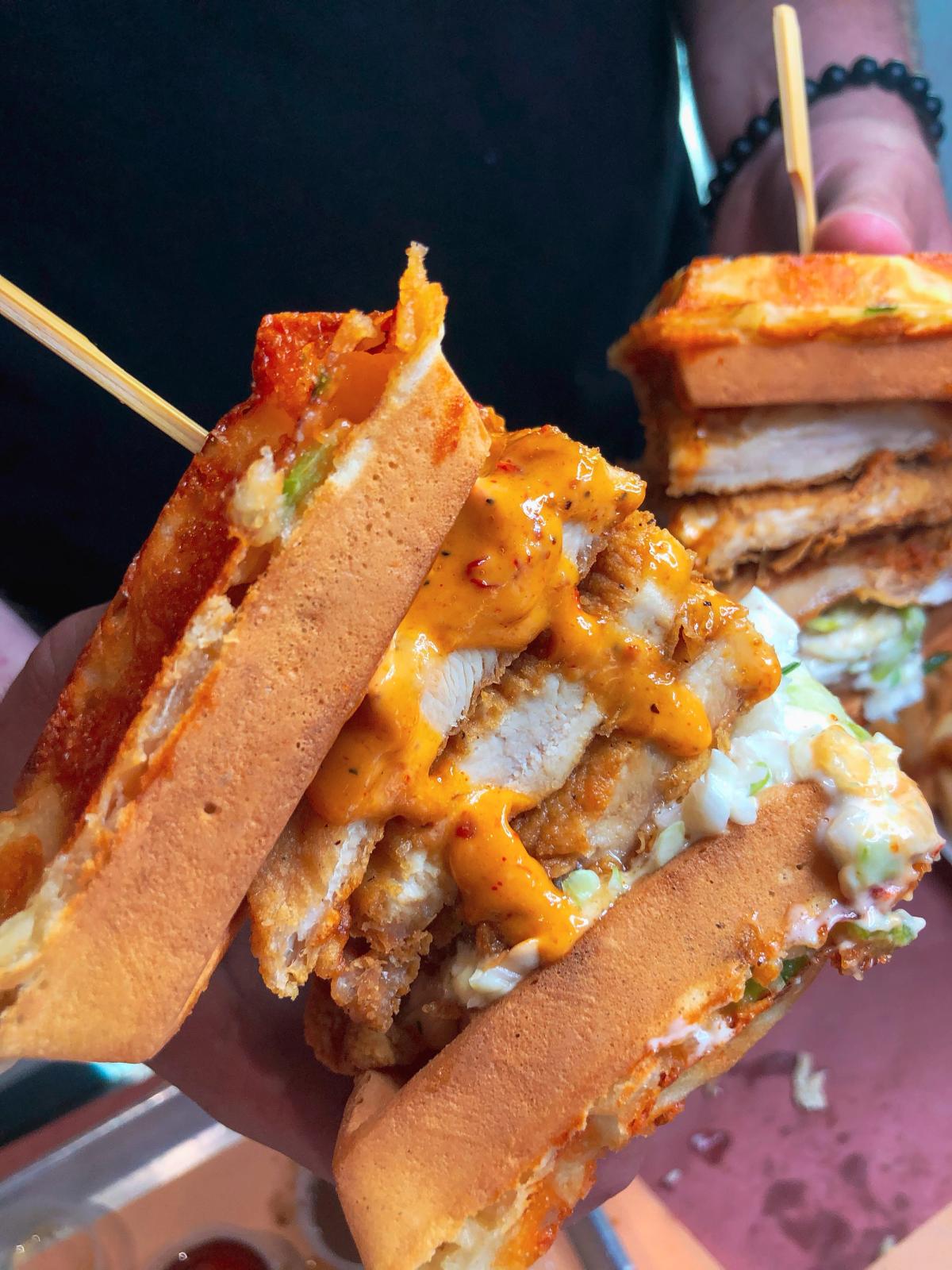 Halal fried chicken sandwich