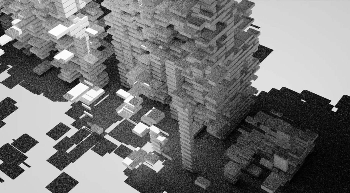 grainy image of a bunch of squares