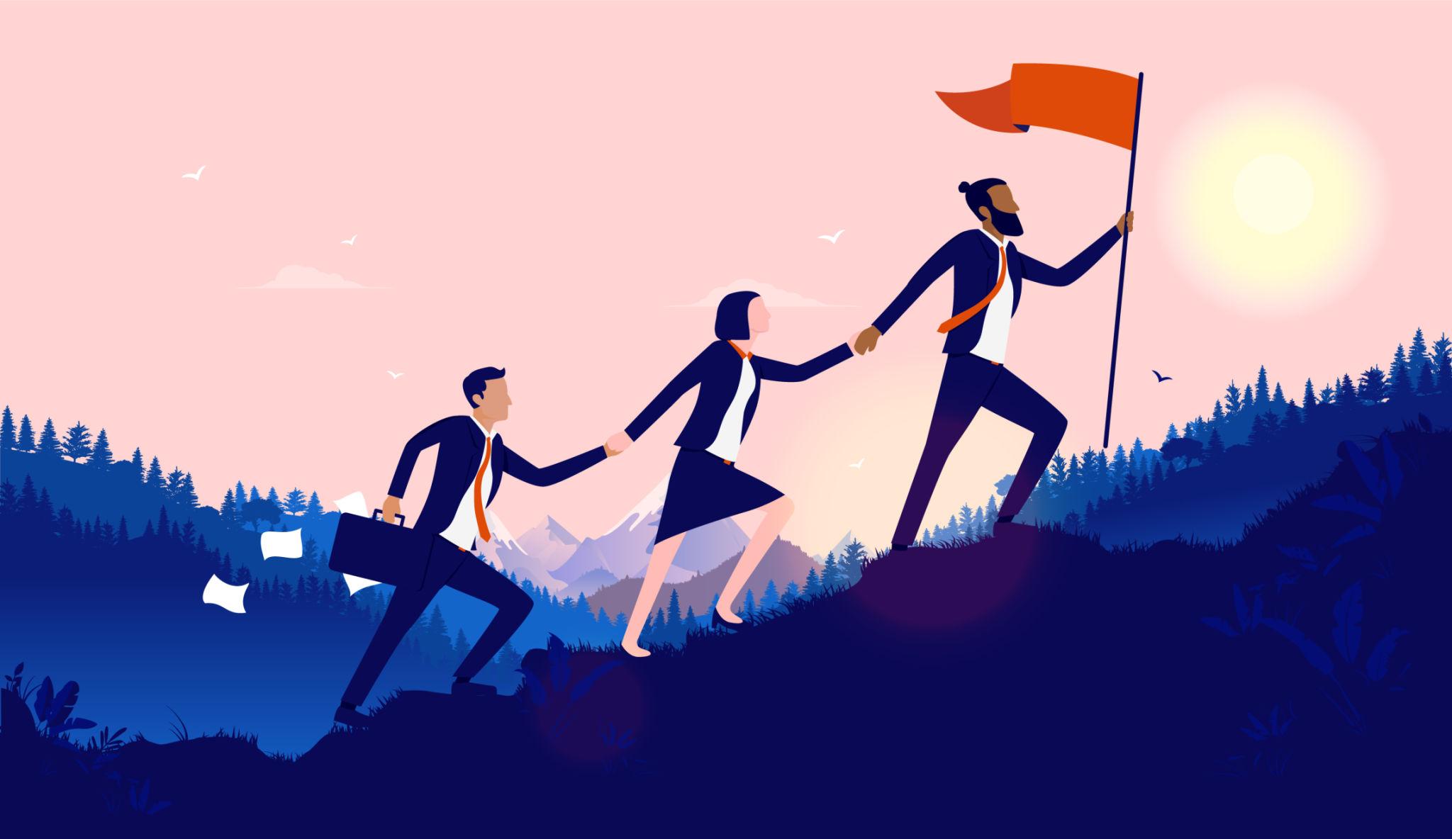 Entrepreneurs growing together through leadership and teamwork. ⭐