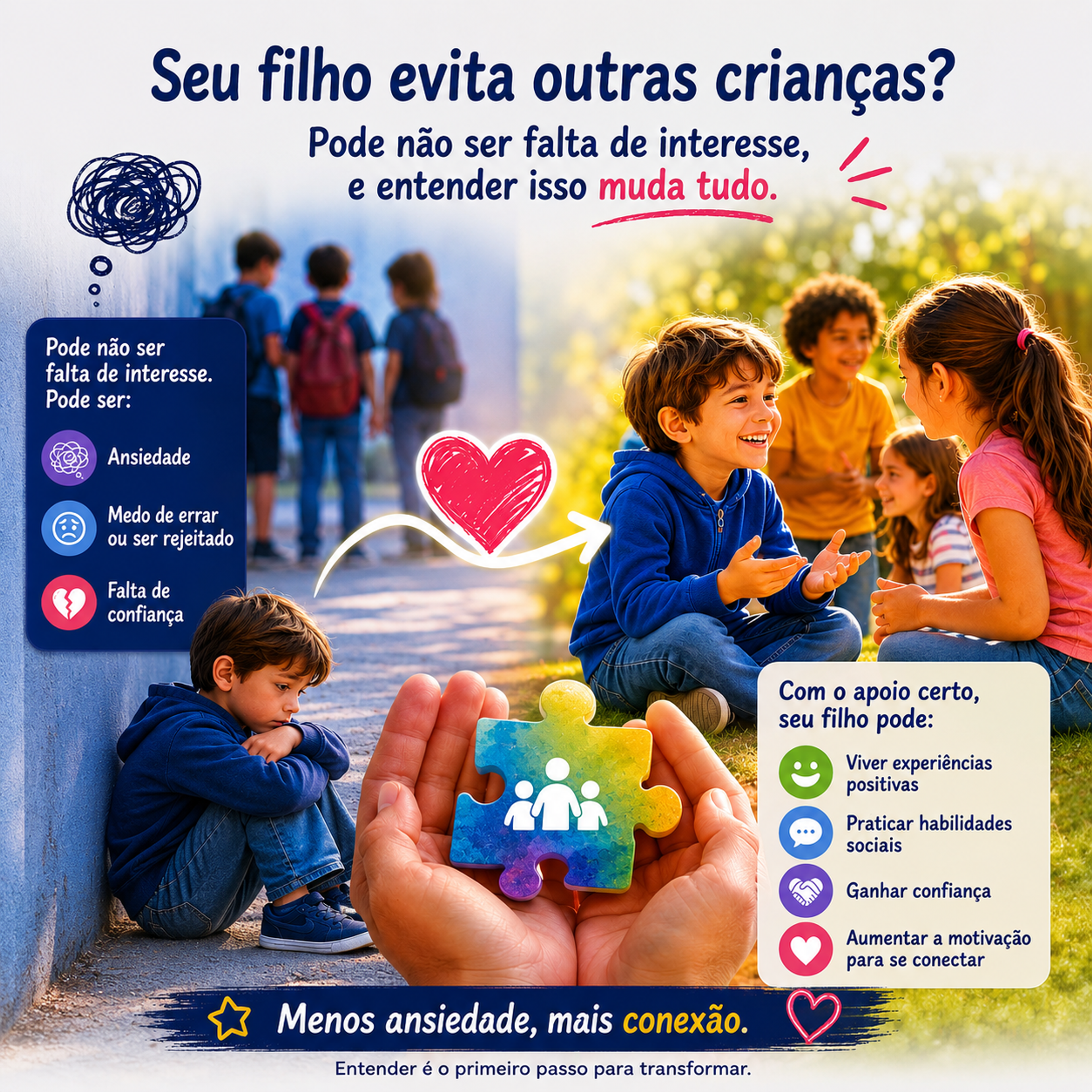 Seu filho evita outras crianças?