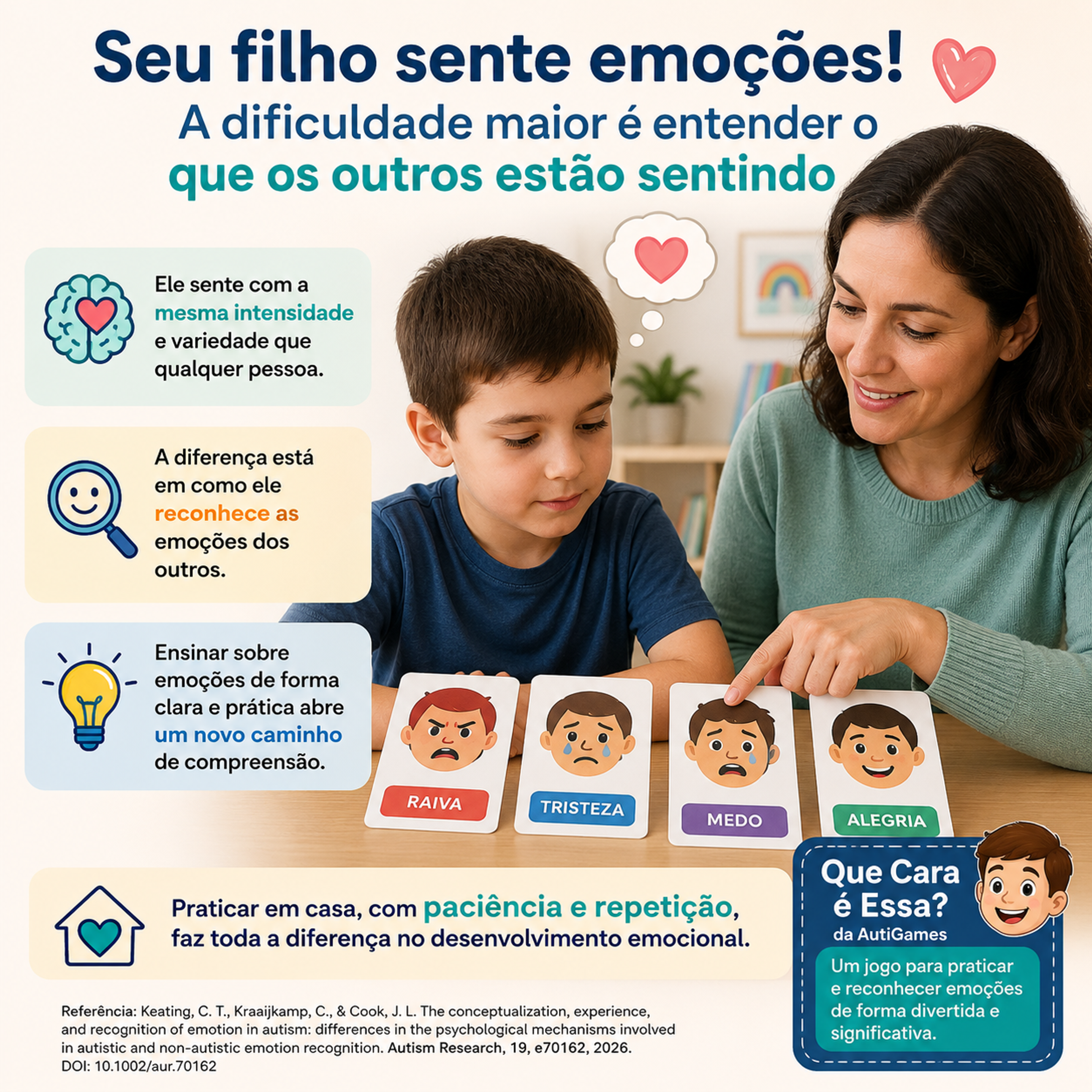 Seu filho sente emoções!