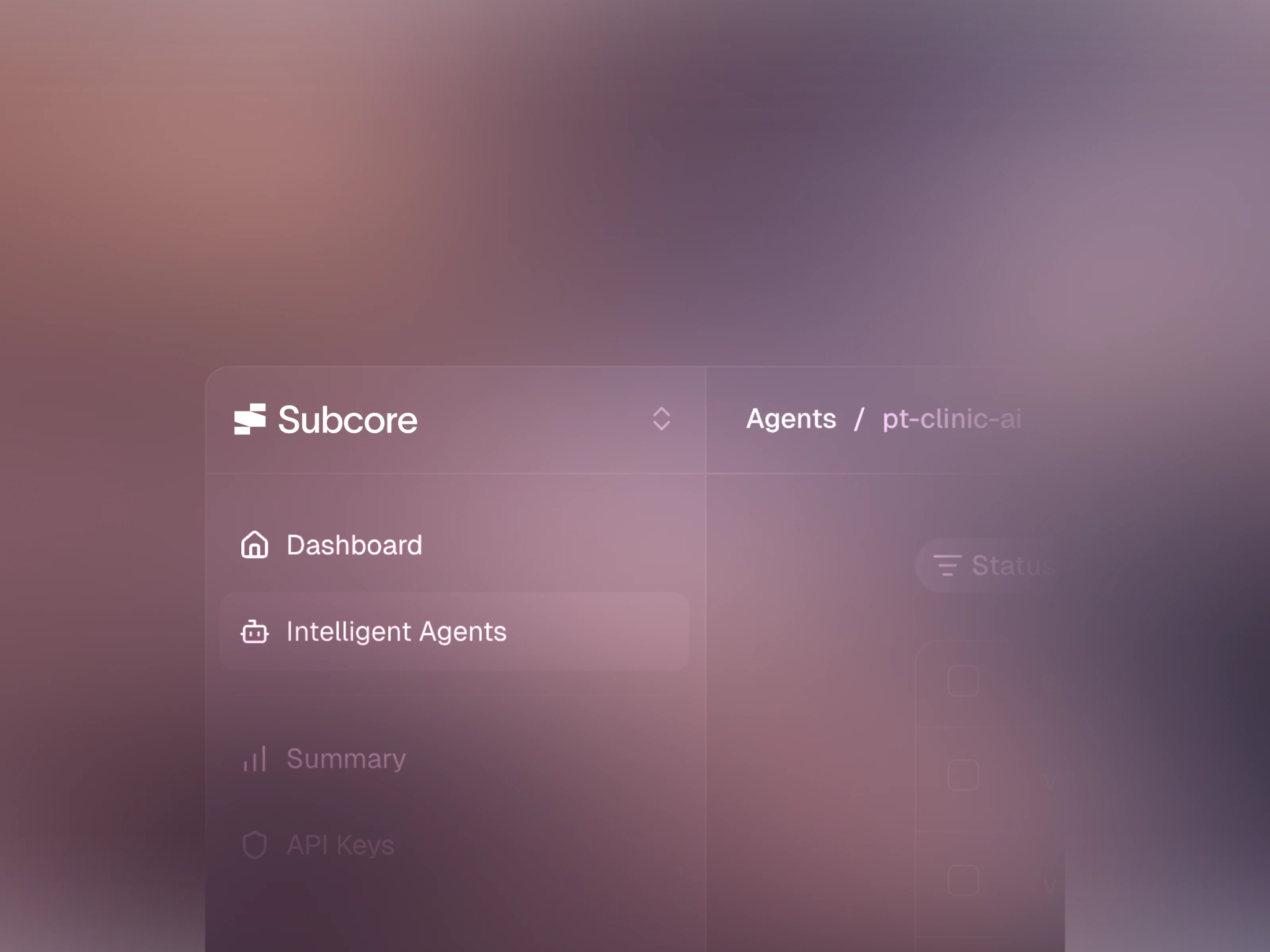 Subcore Dashboard App