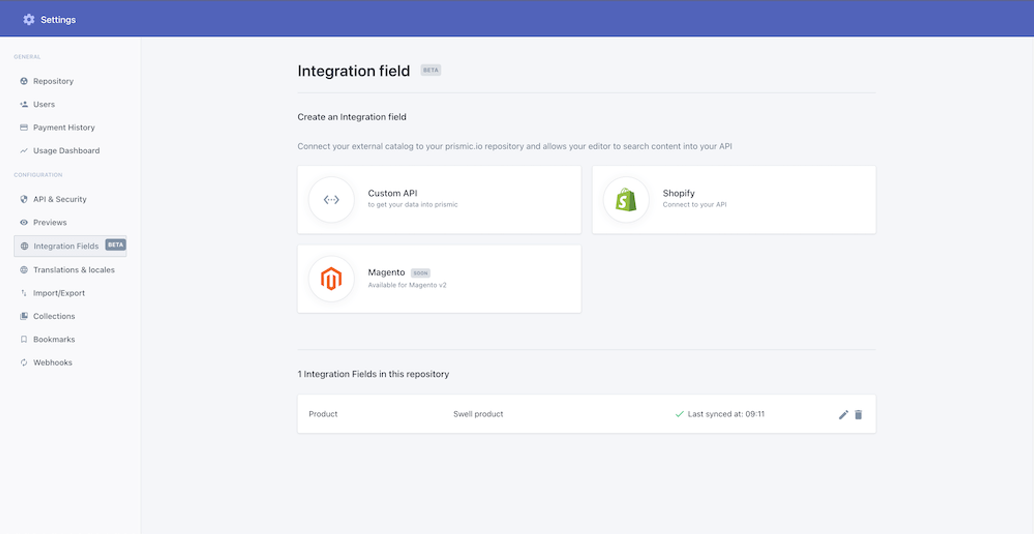 Image for Syncing Swell Ecommerce data into Prismic