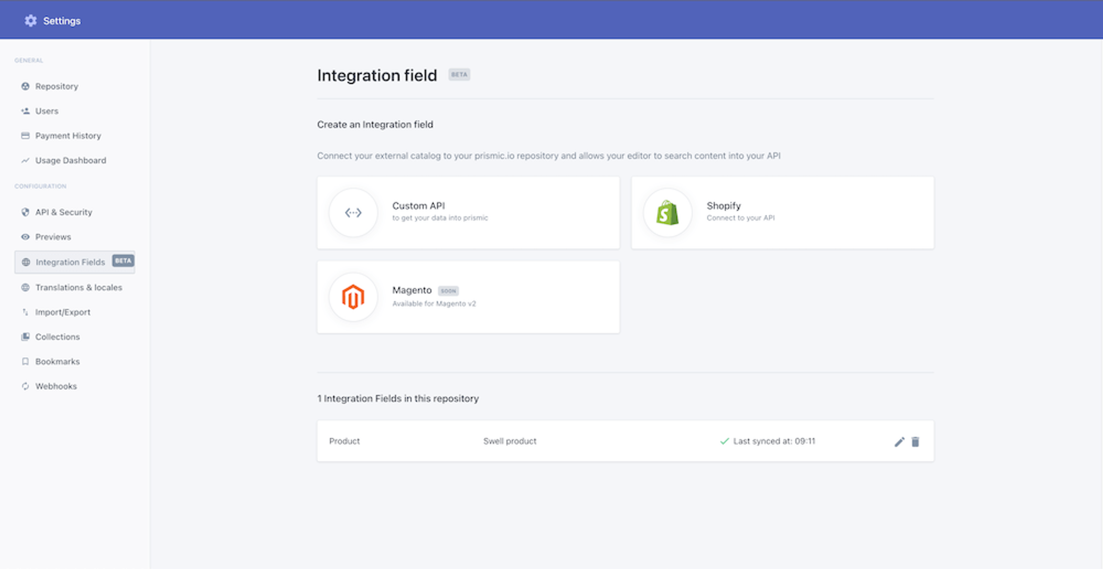 Image for Syncing Swell Ecommerce data into Prismic