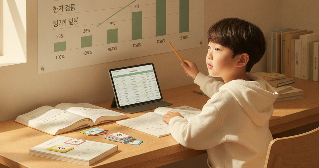 한자검정 급수가 오를 때마다 배정한자와 문항 수는 몇 % 늘어날까요?