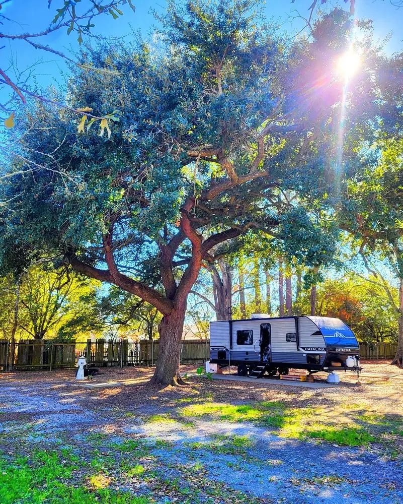 RV pads with full hookups on plantation grounds
