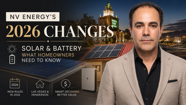 NV Energy's 2026 Changes: What Las Vegas & Henderson Homeowners Need to Know About Solar and Battery Storage