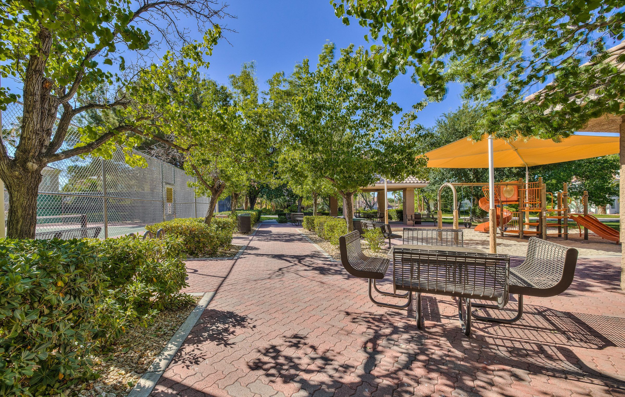 Park Playground Walking Path