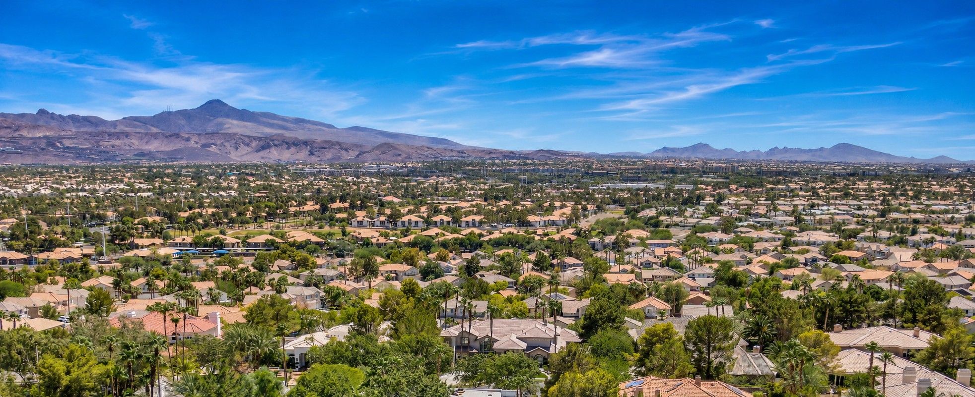 Mountain and city views