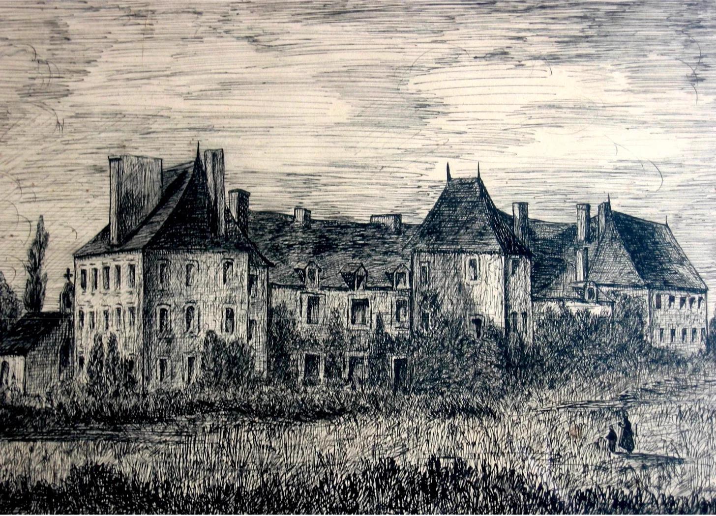 Le château au XIXe siècle, d'après un document d'archive