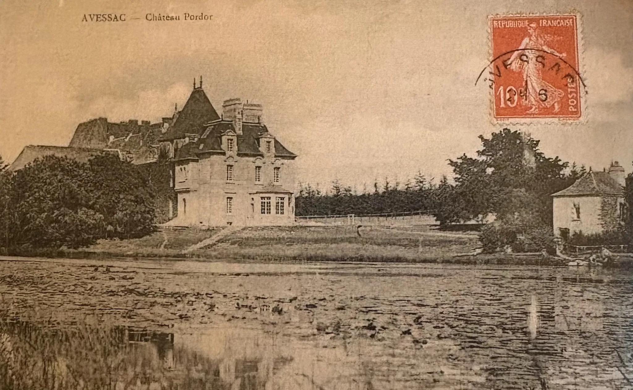 Carte postale ancienne du Château du Pordor, à Avessac
