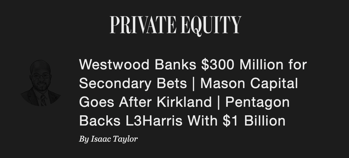 Poster for Private Equity (WSJ Pro) mention