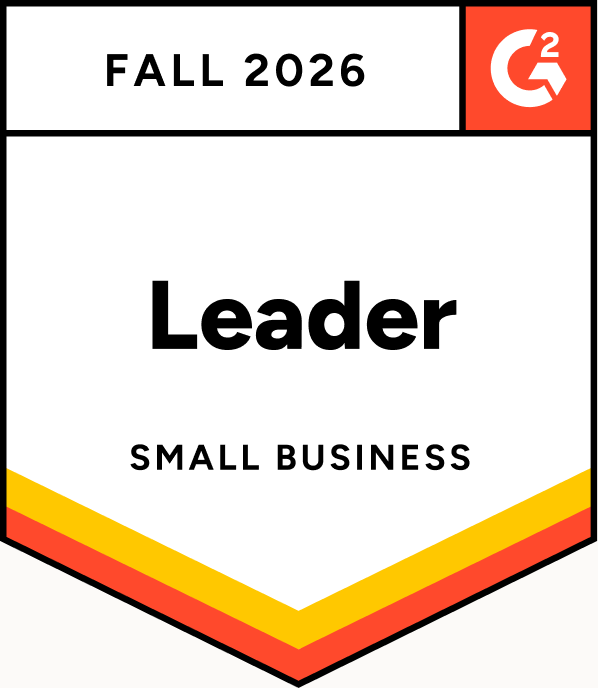 G2 Leader badge, Small Business, Fall 2026