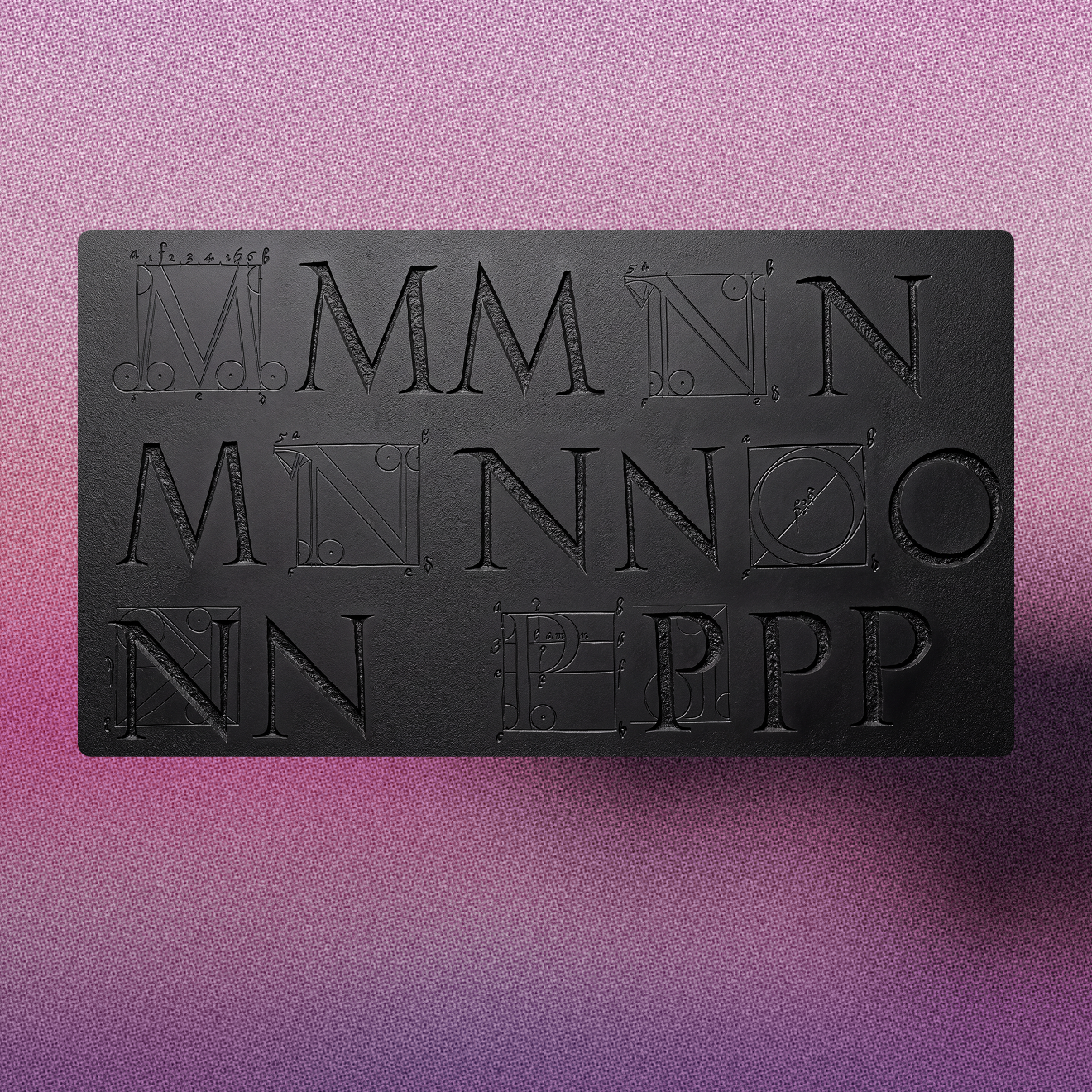 Iron slate on gradient background