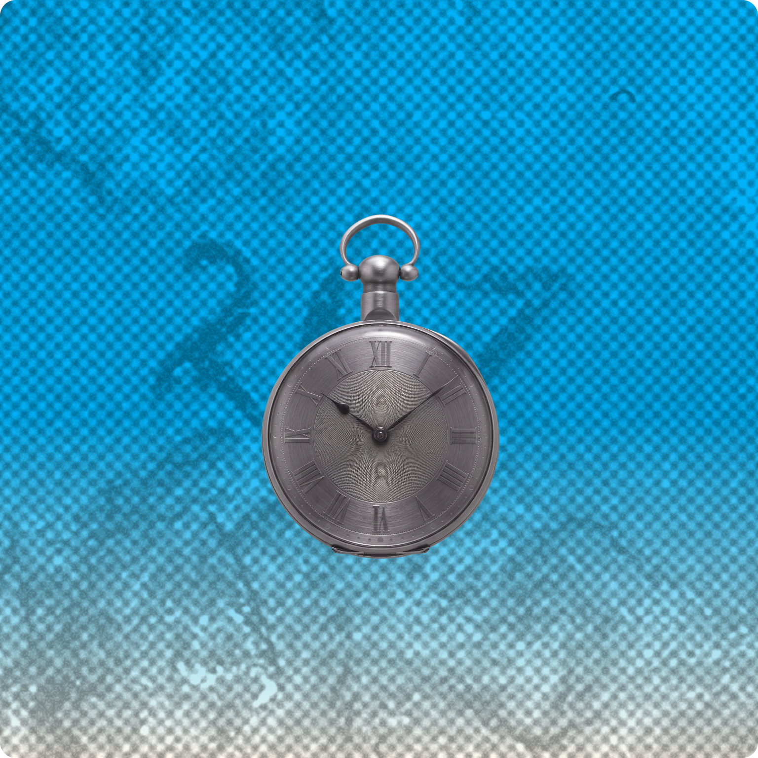 Stopwatch with a blue background
