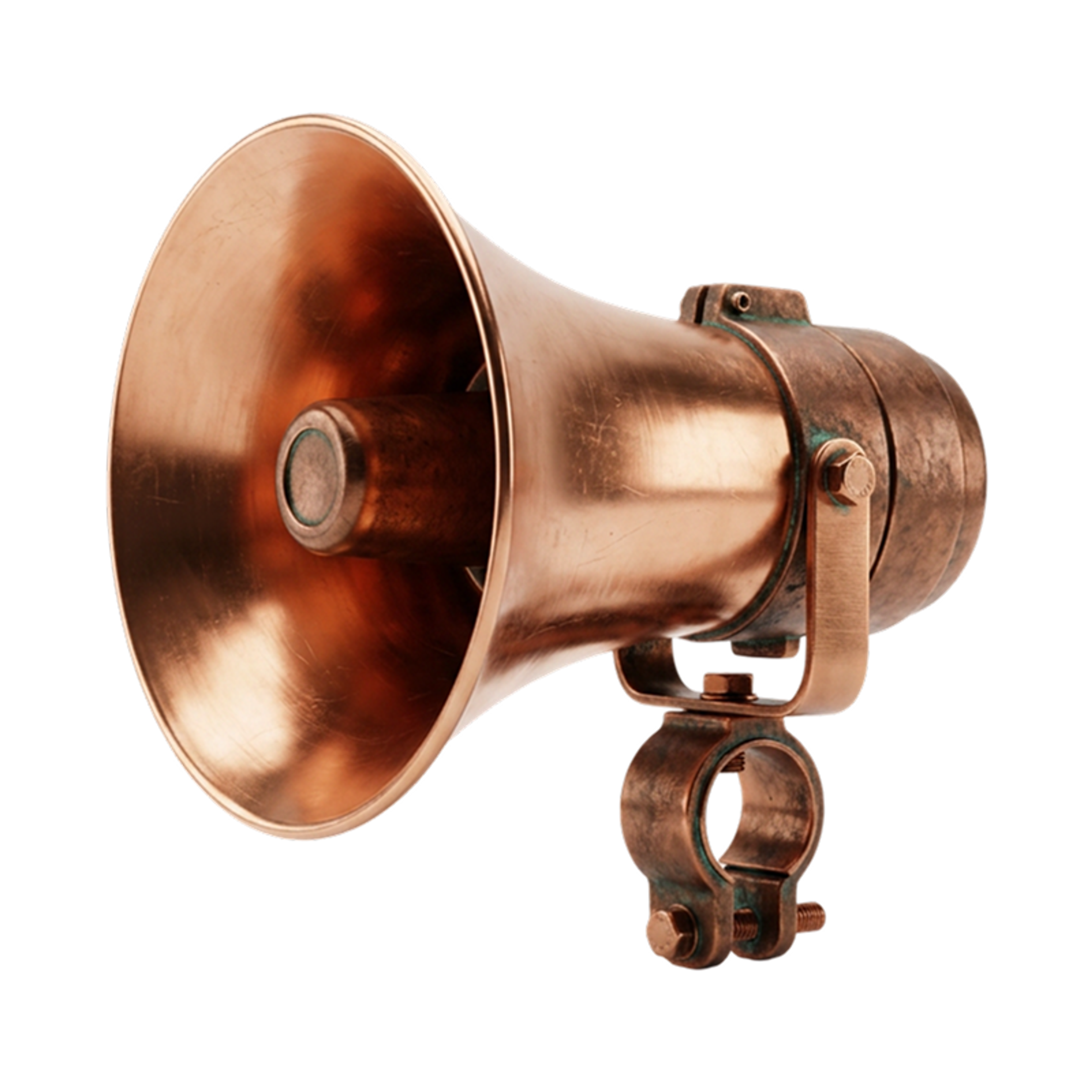 Decorative image of an old-timey speaker