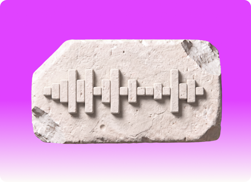 Stone sound bar with gradient background